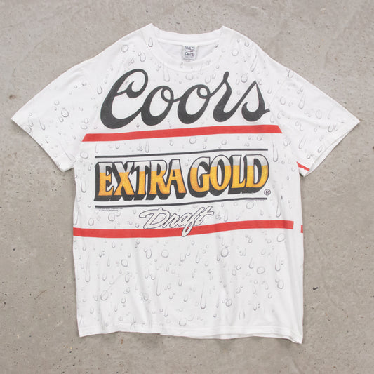 Vintage 1993 Coors Extra Gold Draft AOP Tee - XL