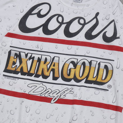 Vintage 1993 Coors Extra Gold Draft AOP Tee - XL