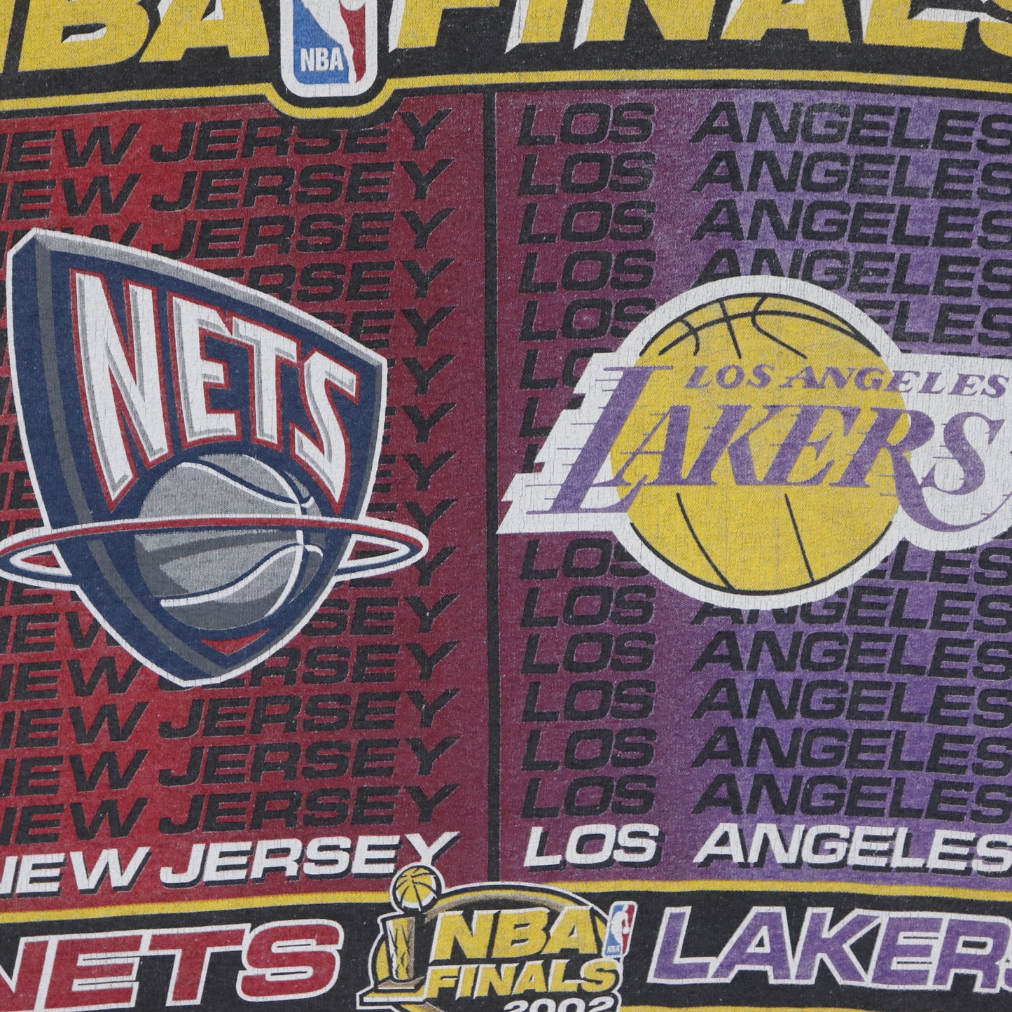 Vintage 2002 Nets vs Lakers NBA Finals Reebok Tee - XXL