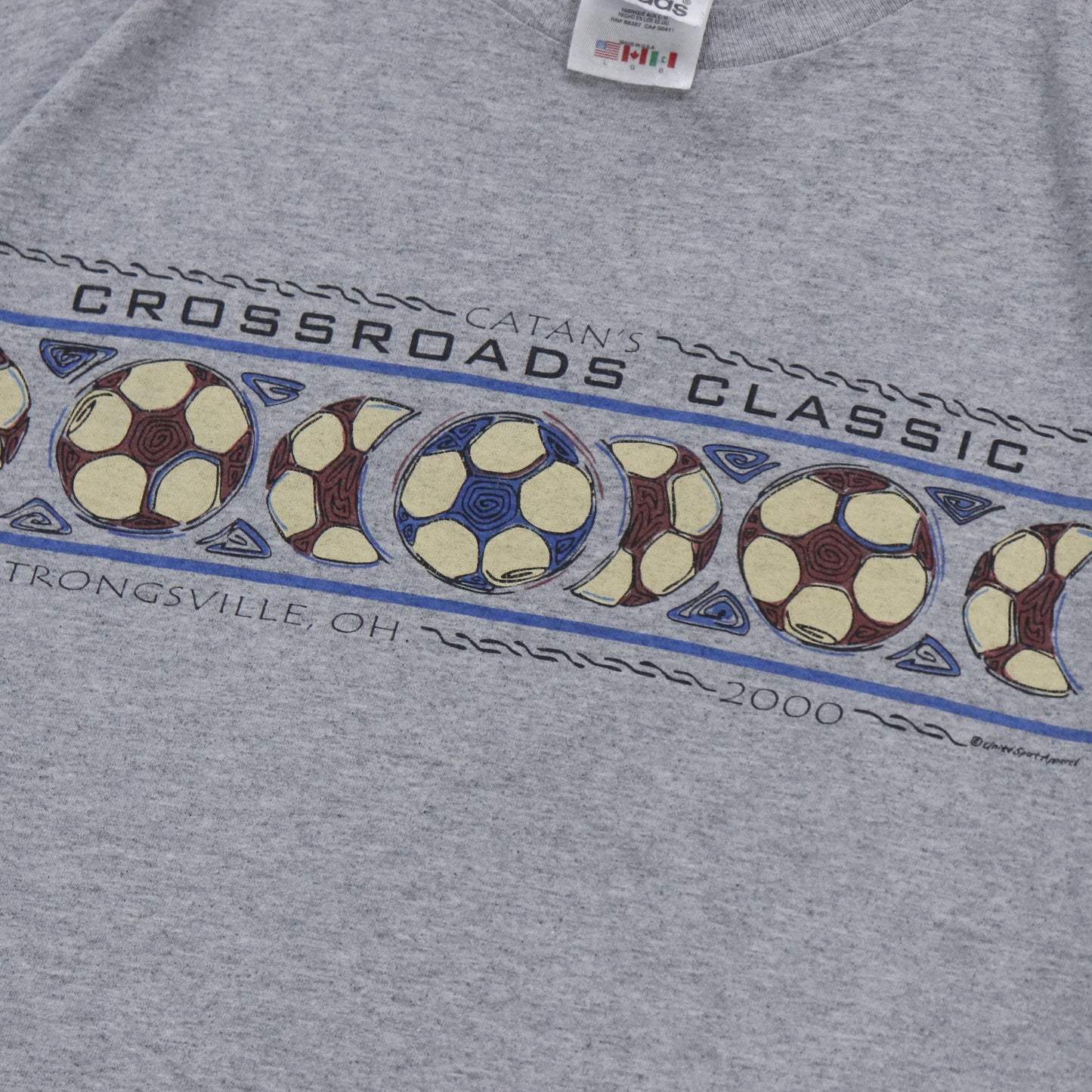 Vintage 90s Adidas Crossroads Classic Soccer Tee - L