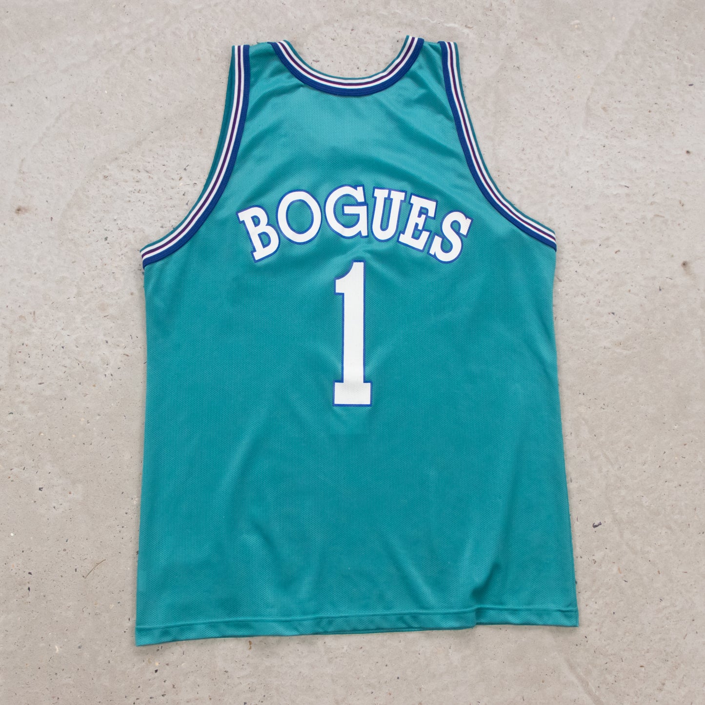 Vintage 90s Charlotte Hornets Muggsy Bogues Champion NBA Jersey - XL