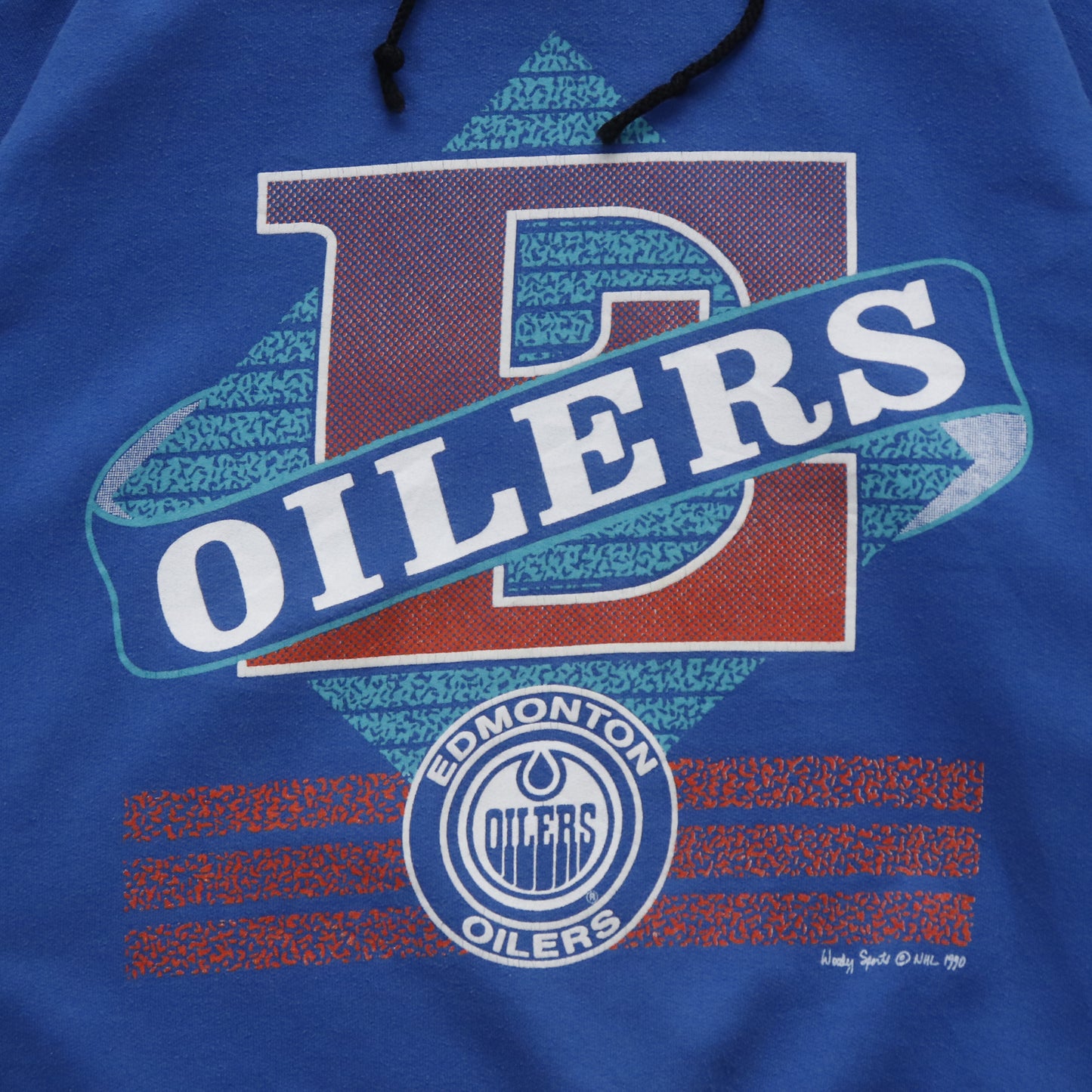 Vintage 1990 Edmonton Oilers NHL Hoodie - L