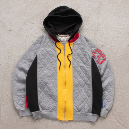 Vintage 90s Reebok Coach Quilted Hoodie - M