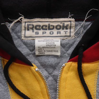 Vintage 90s Reebok Coach Quilted Hoodie - M