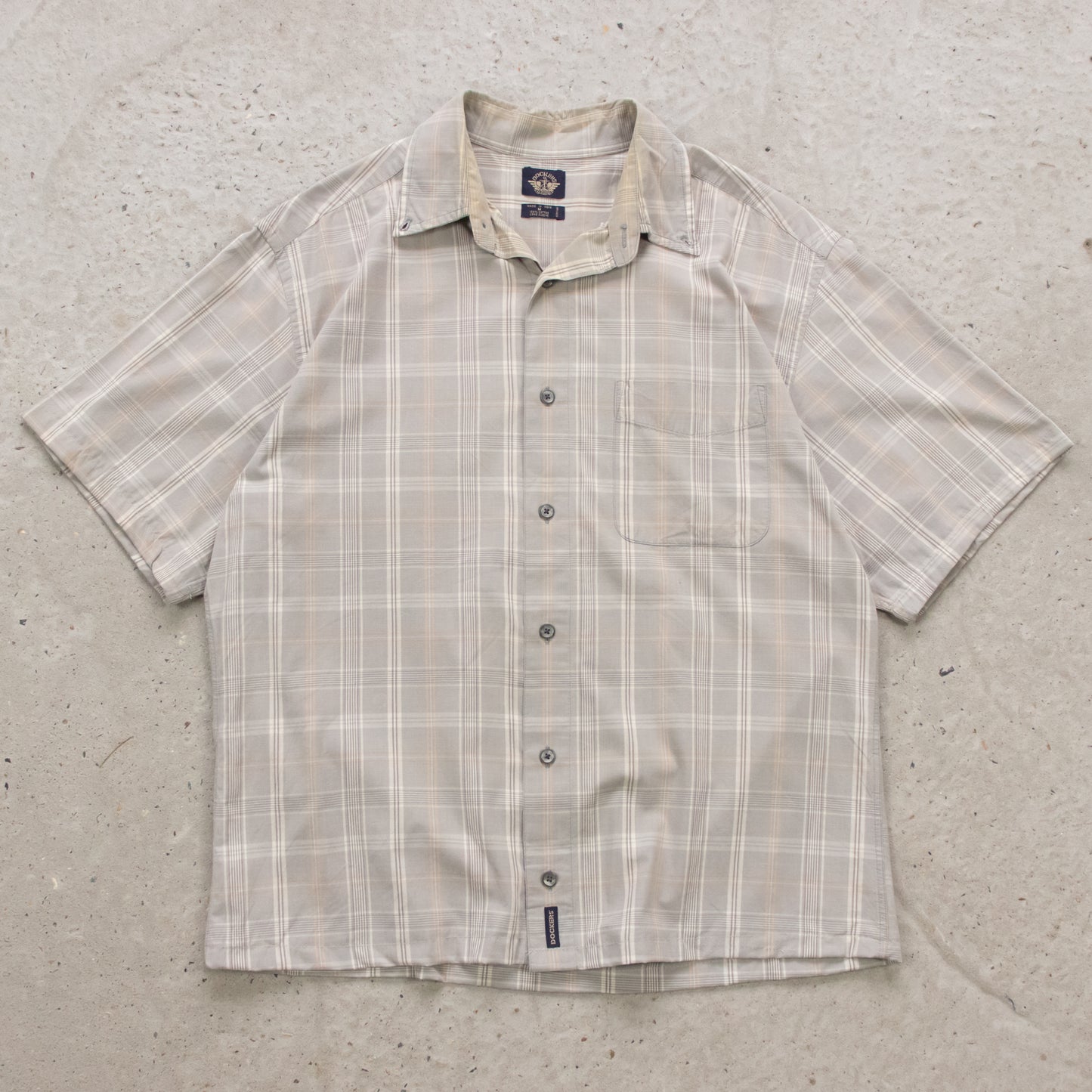 Vintage Dockers Cropped Button Up Shirt - M