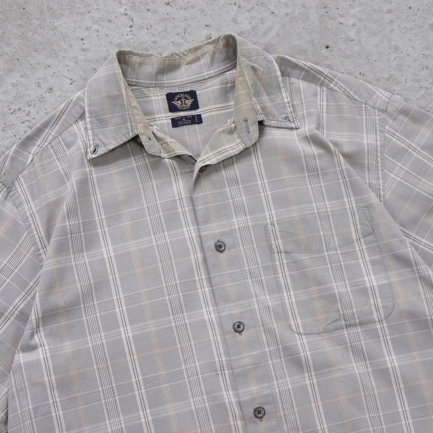 Vintage Dockers Cropped Button Up Shirt - M