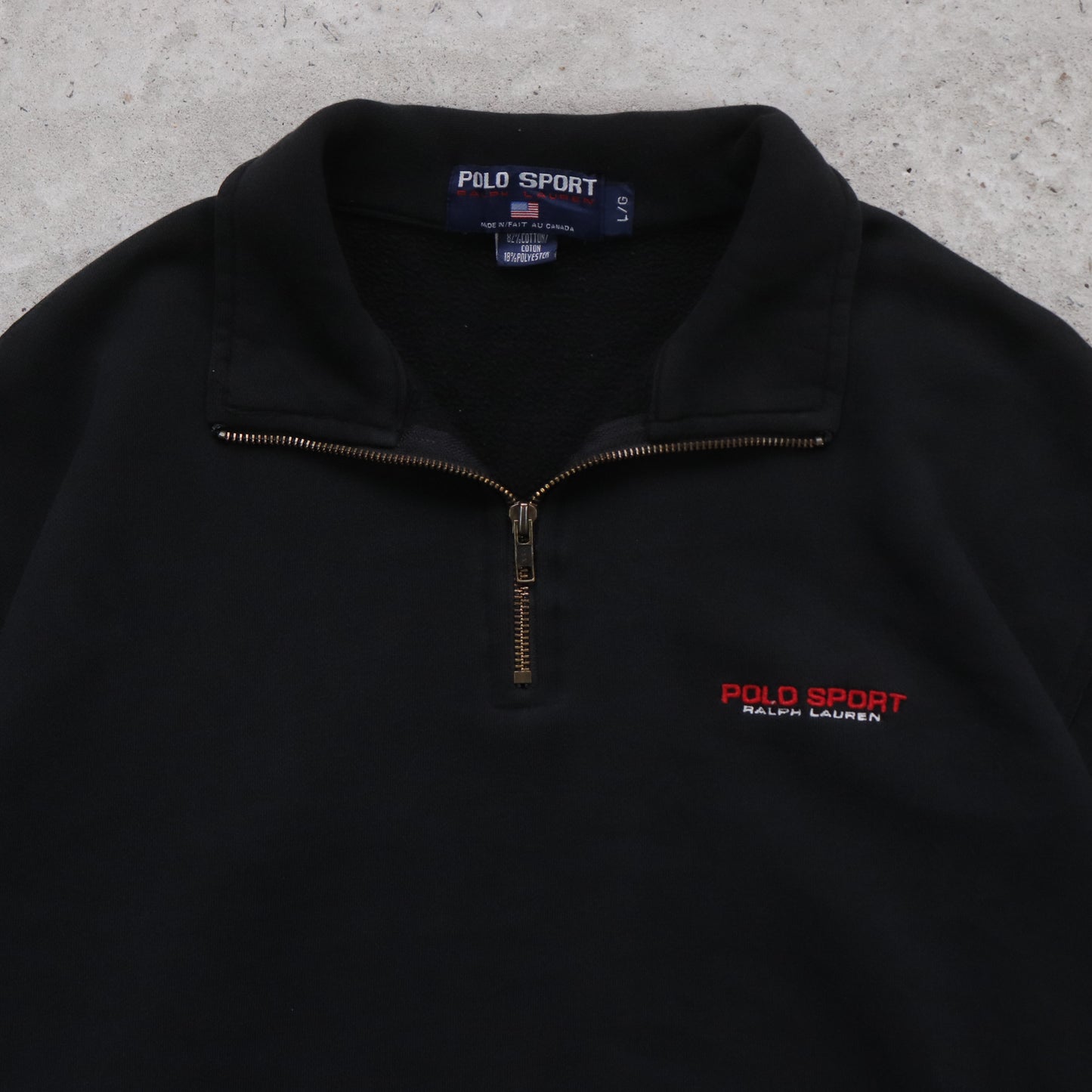 Vintage 90s Polo Sport Ralph Lauren 1/4 Zip Sweatshirt - L