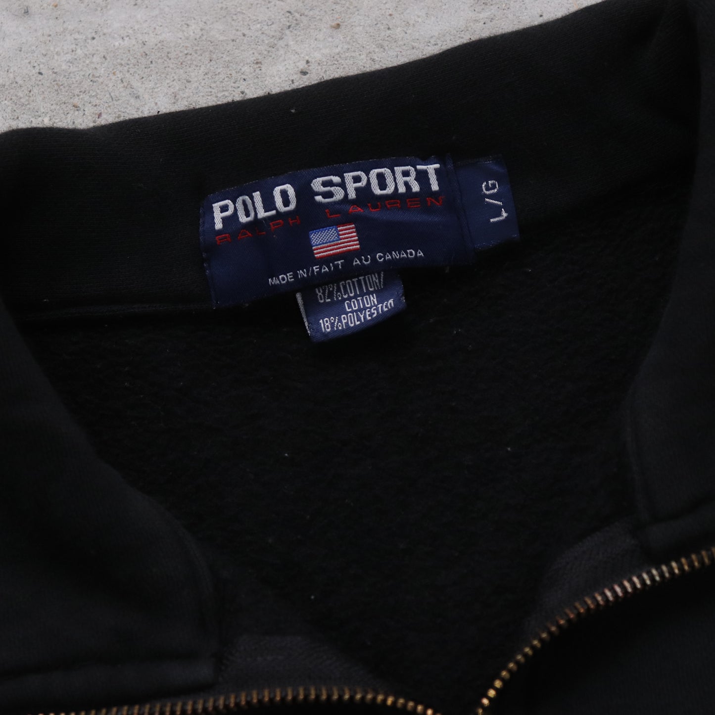 Vintage 90s Polo Sport Ralph Lauren 1/4 Zip Sweatshirt - L