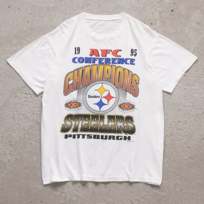 Vintage 1995 Pittsburgh Steelers NFL Tee - M