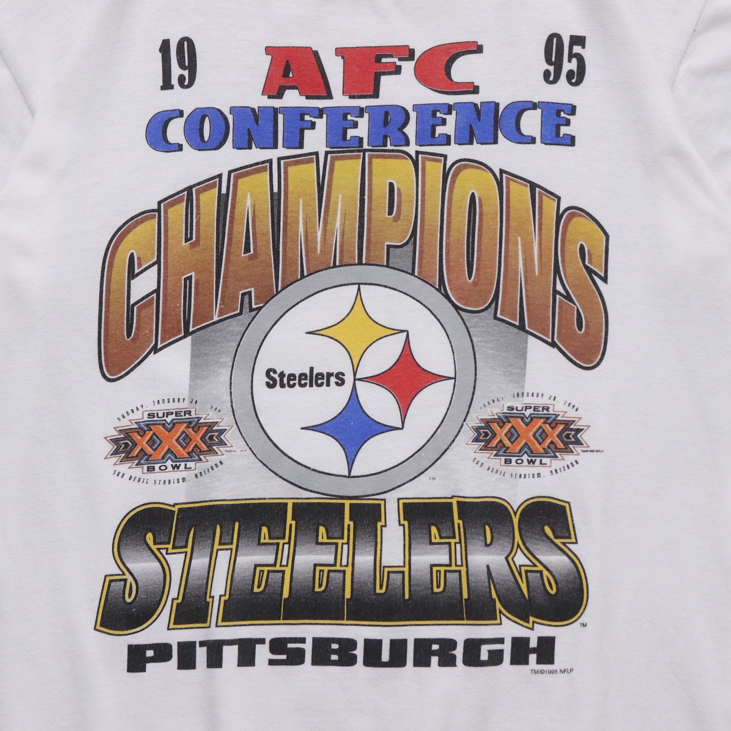 Vintage 1995 Pittsburgh Steelers NFL Tee - M