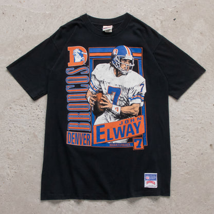 Vintage 90s John Elway Denver Broncos NFL Tee - L