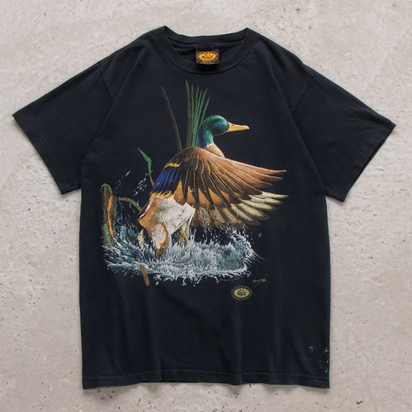 Vintage 80s Woolrich Duck Hunting Tee - L