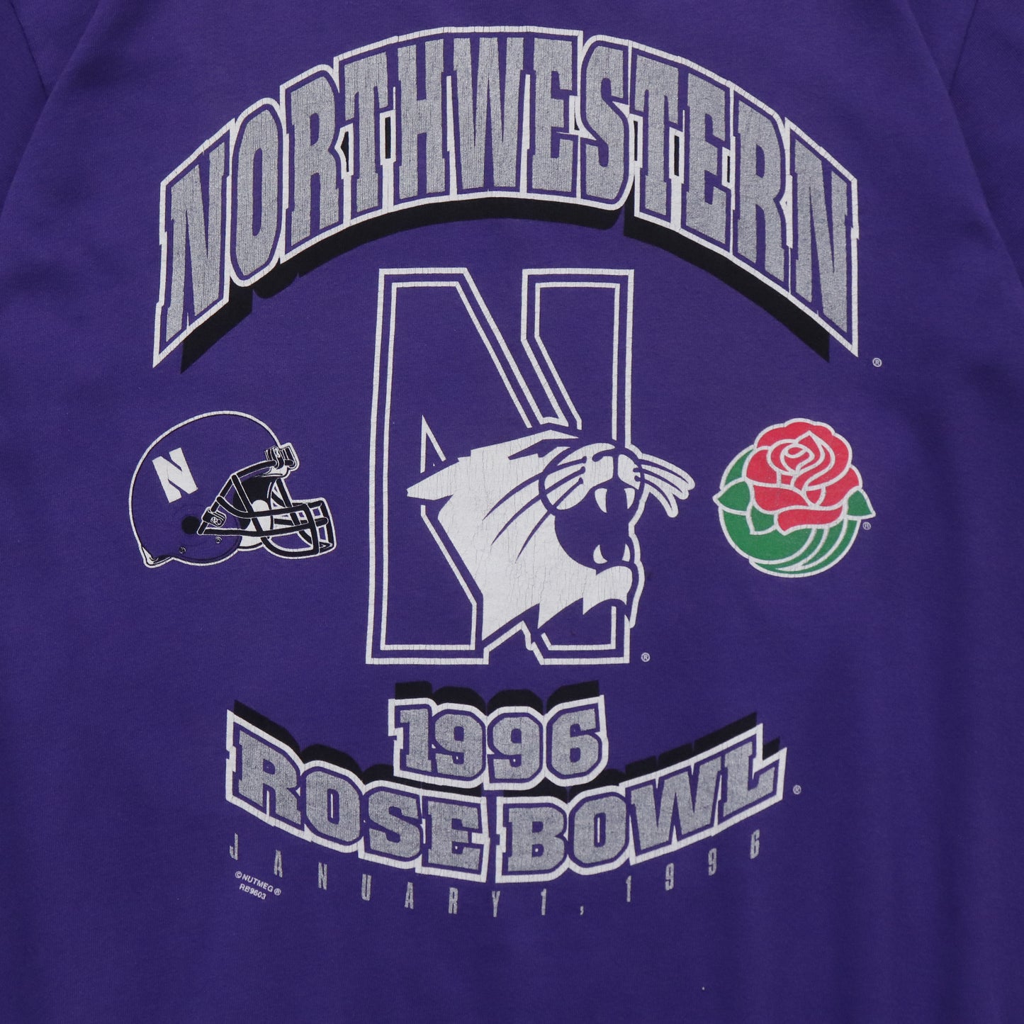 Vintage 1996 Northwestern Wildcats NCAA Tee - L