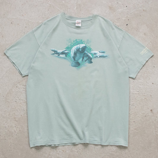 Vintage 90s Protect The Manatee Tee - XXL