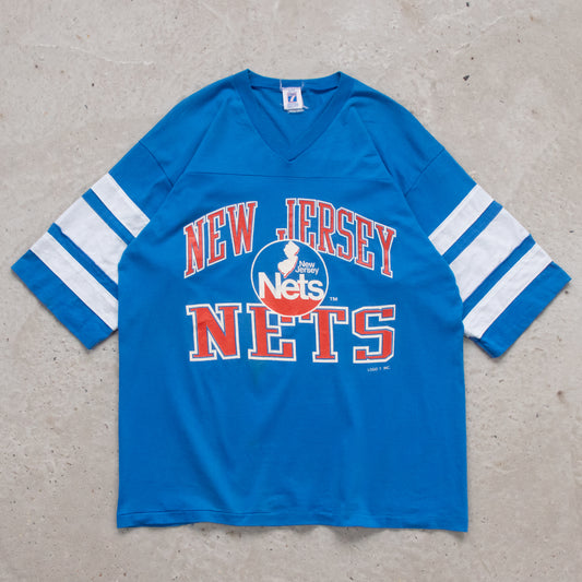 Vintage 80s New Jersey Nets NBA Tee - L