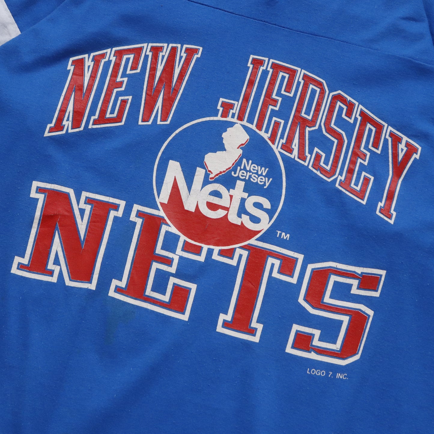 Vintage 80s New Jersey Nets NBA Tee - L