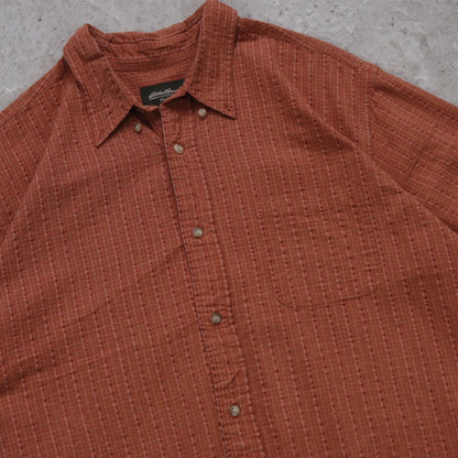 Vintage Eddie Bauer Cropped Button Up Shirt - XL