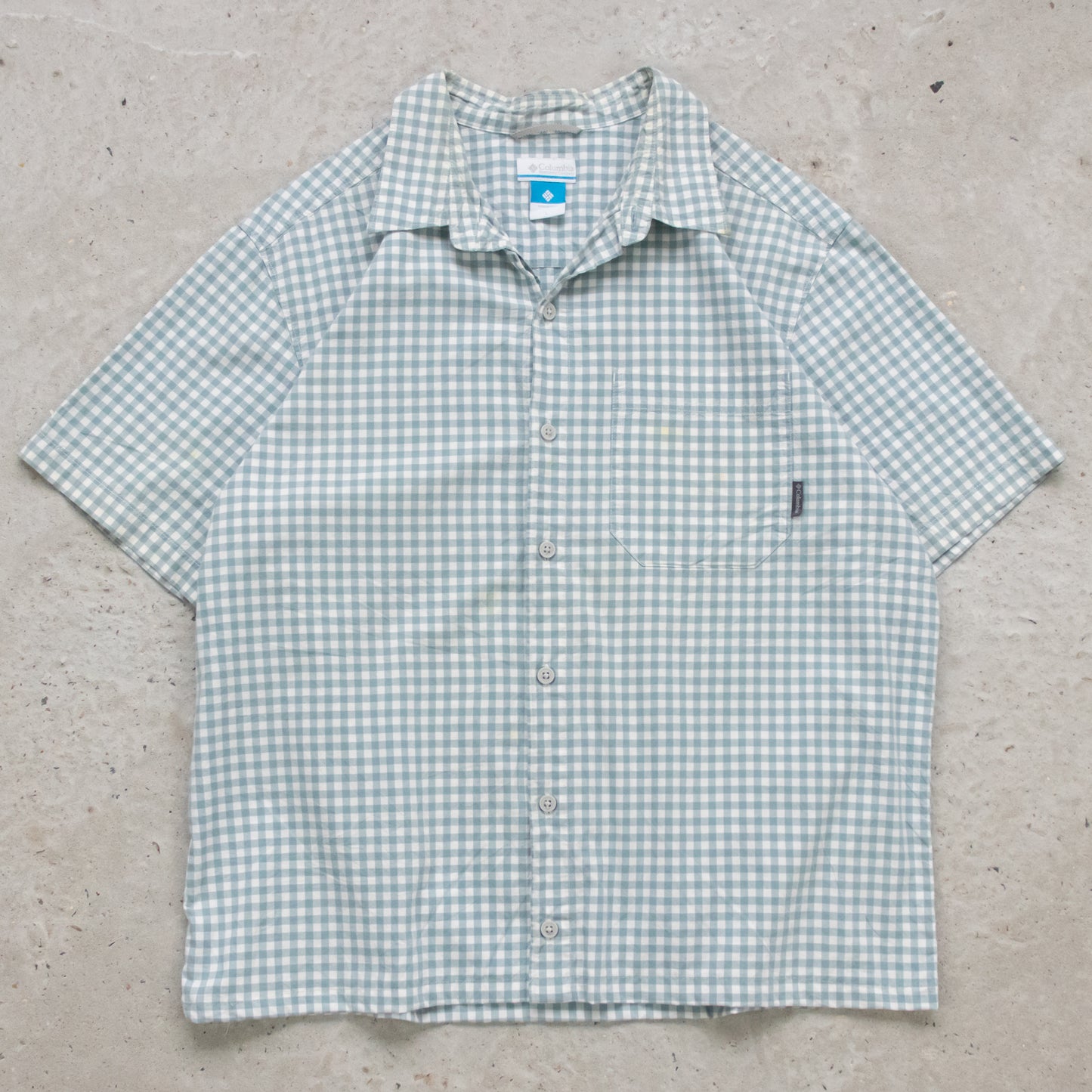 Vintage Columbia Cropped Button Up Shirt - L