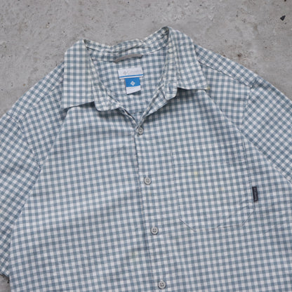 Vintage Columbia Cropped Button Up Shirt - L