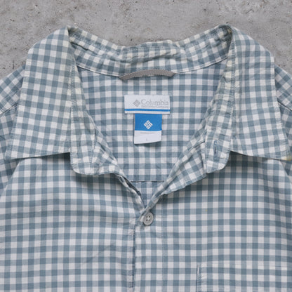 Vintage Columbia Cropped Button Up Shirt - L