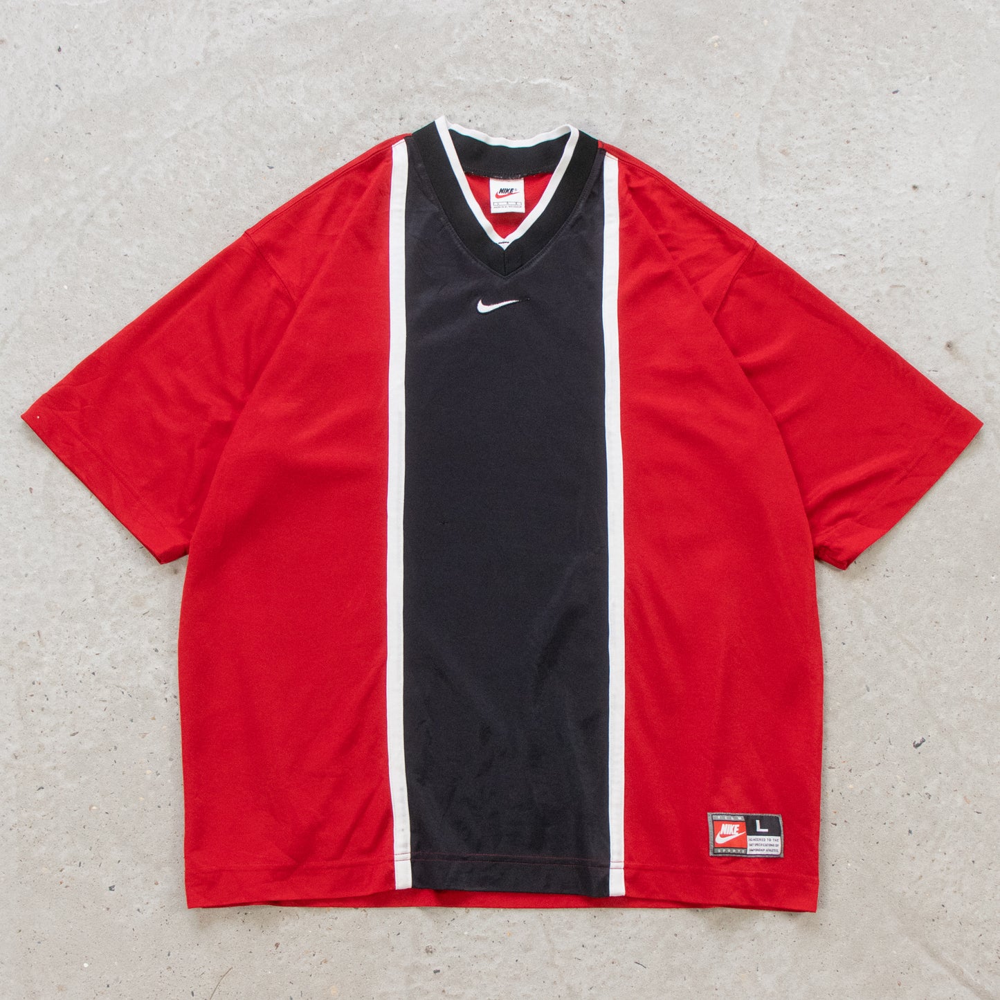 Vintage 90s Nike Centre Swoosh Soccer Jersey - L