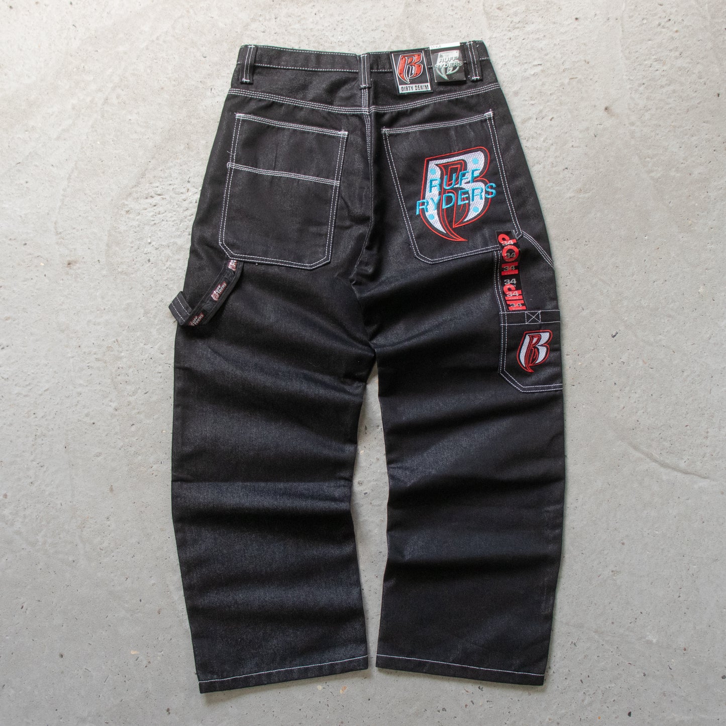 Vintage DMX Ruff Ryders Dirty Denim Carpenter Pants - 34x32