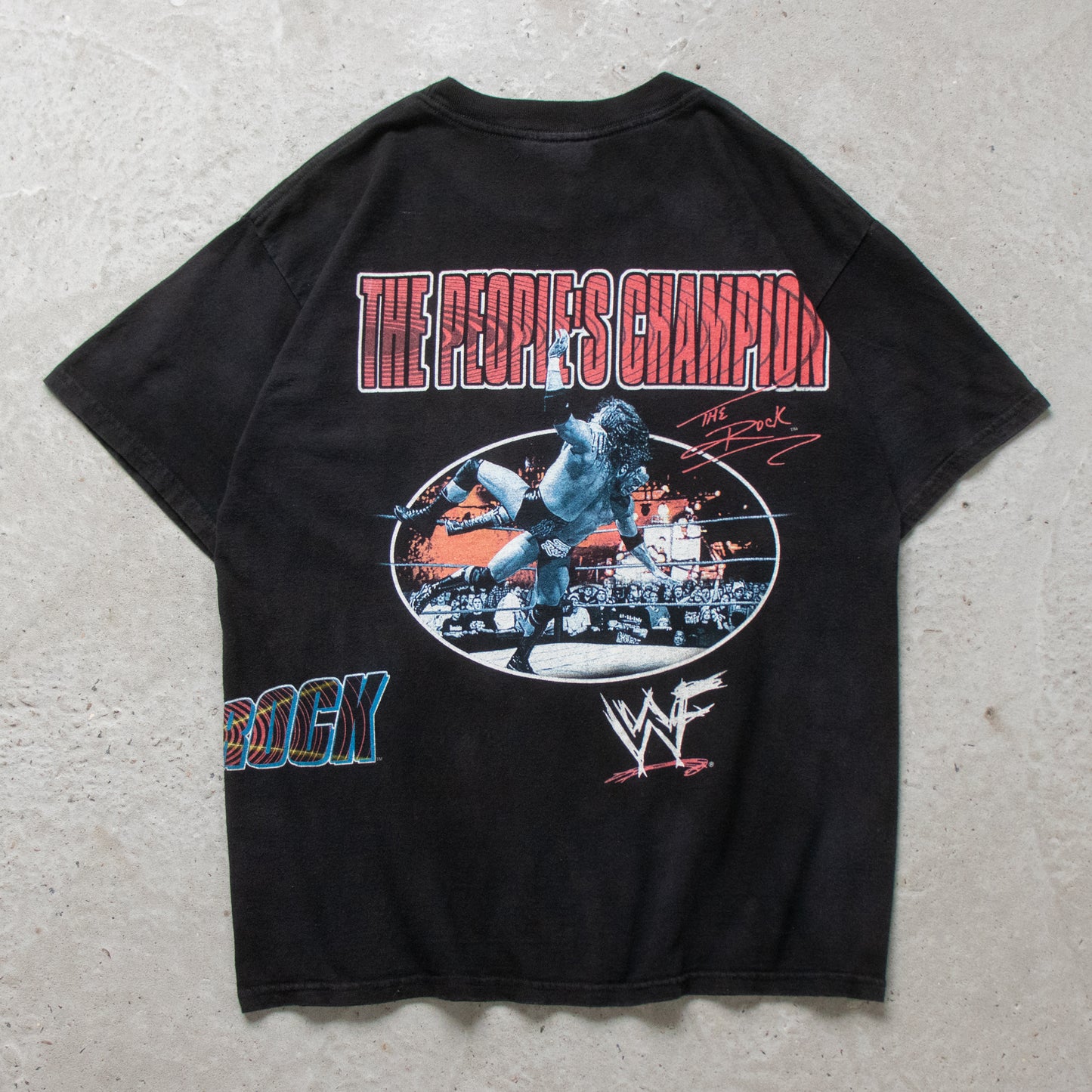 Vintage 2000 The Rock 'People's Champ' WWF Tee - L