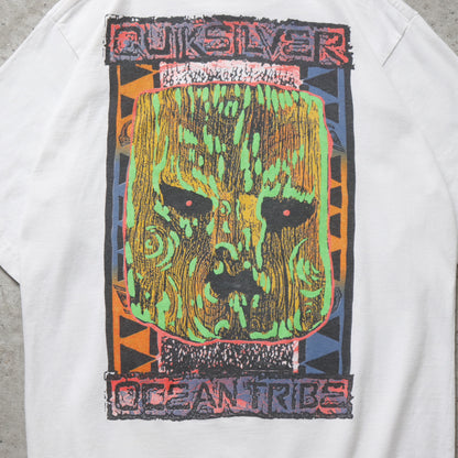 Vintage 80s Quiksilver Ocean Tribe Surf Tee - M