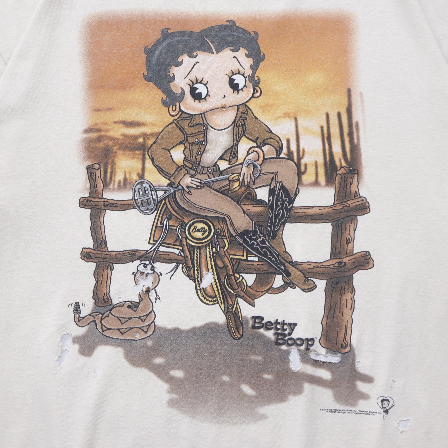 Vintage 2000 Betty Boop Cowboy Tee - XL