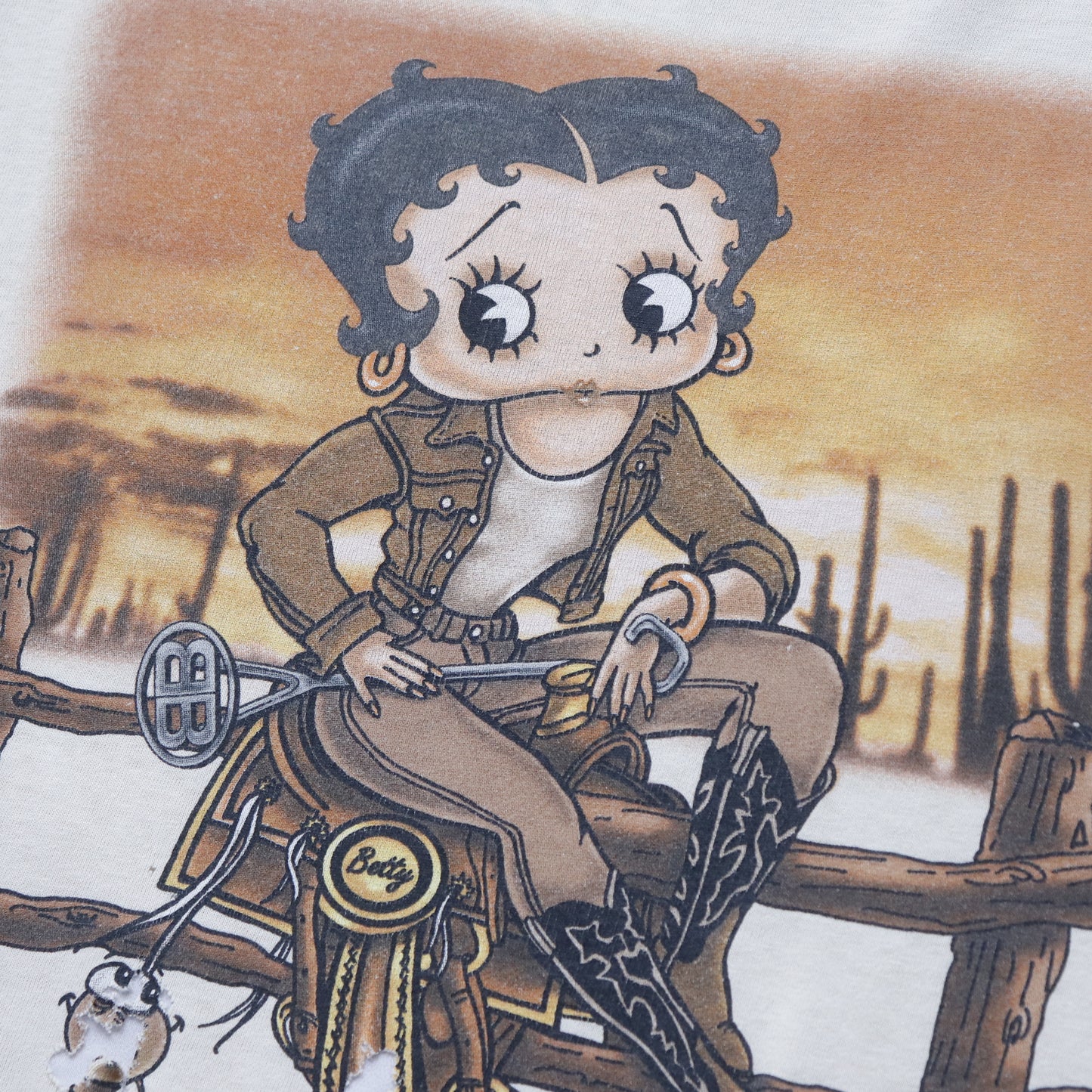 Vintage 2000 Betty Boop Cowboy Tee - XL