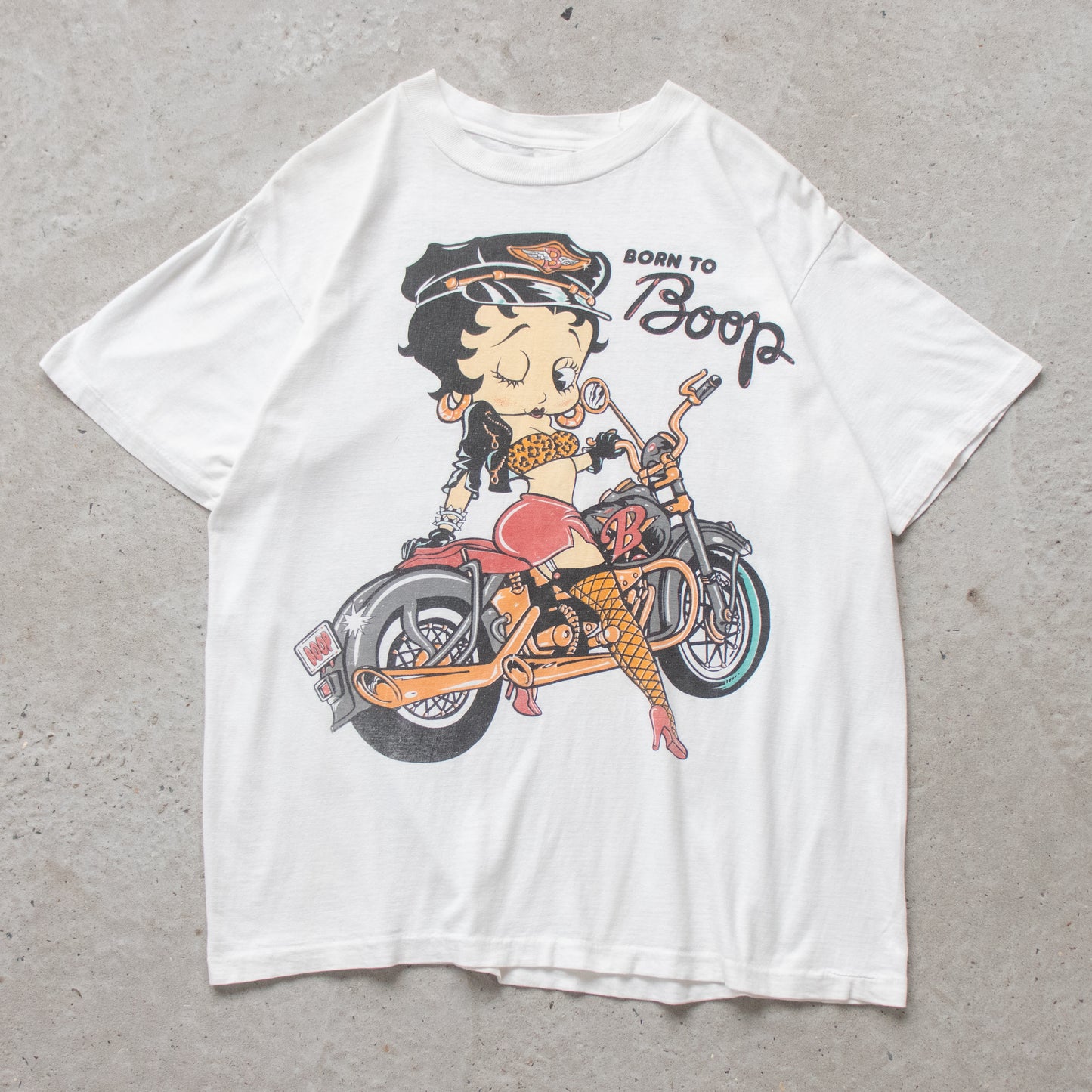 Vintage 90s Betty Boop Biker Tee - L