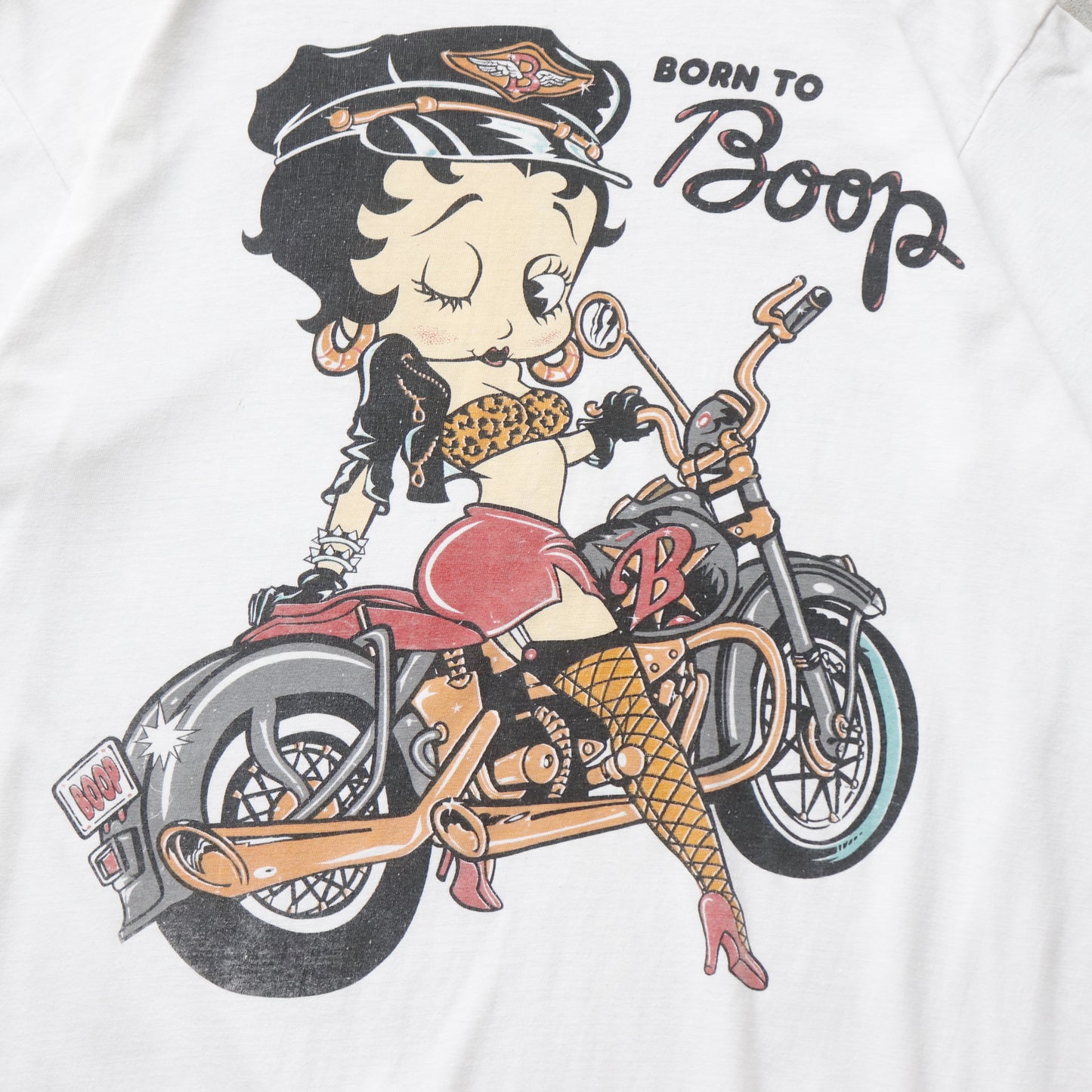 Vintage 90s Betty Boop Biker Tee - L