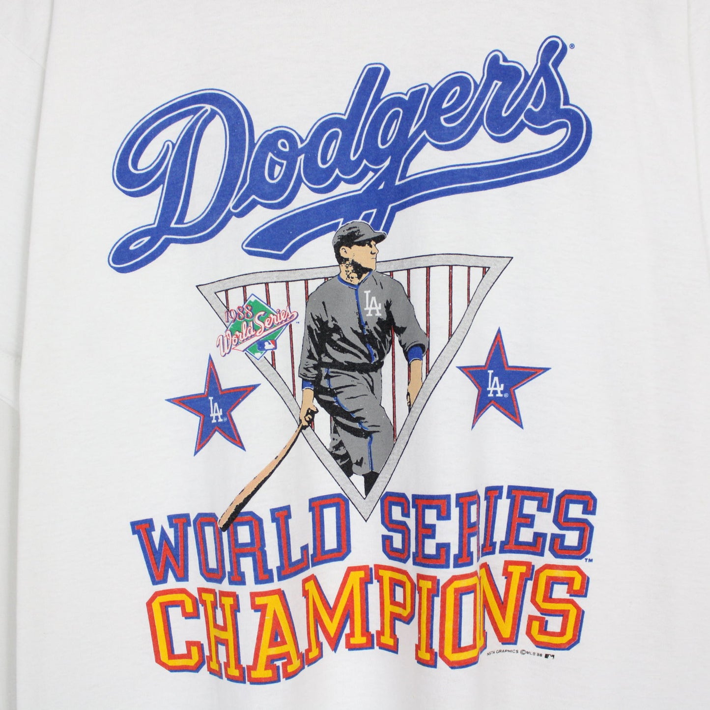 Vintage 1988 L.A Dodgers MLB World Series Champions Tee - L - AL Vintage