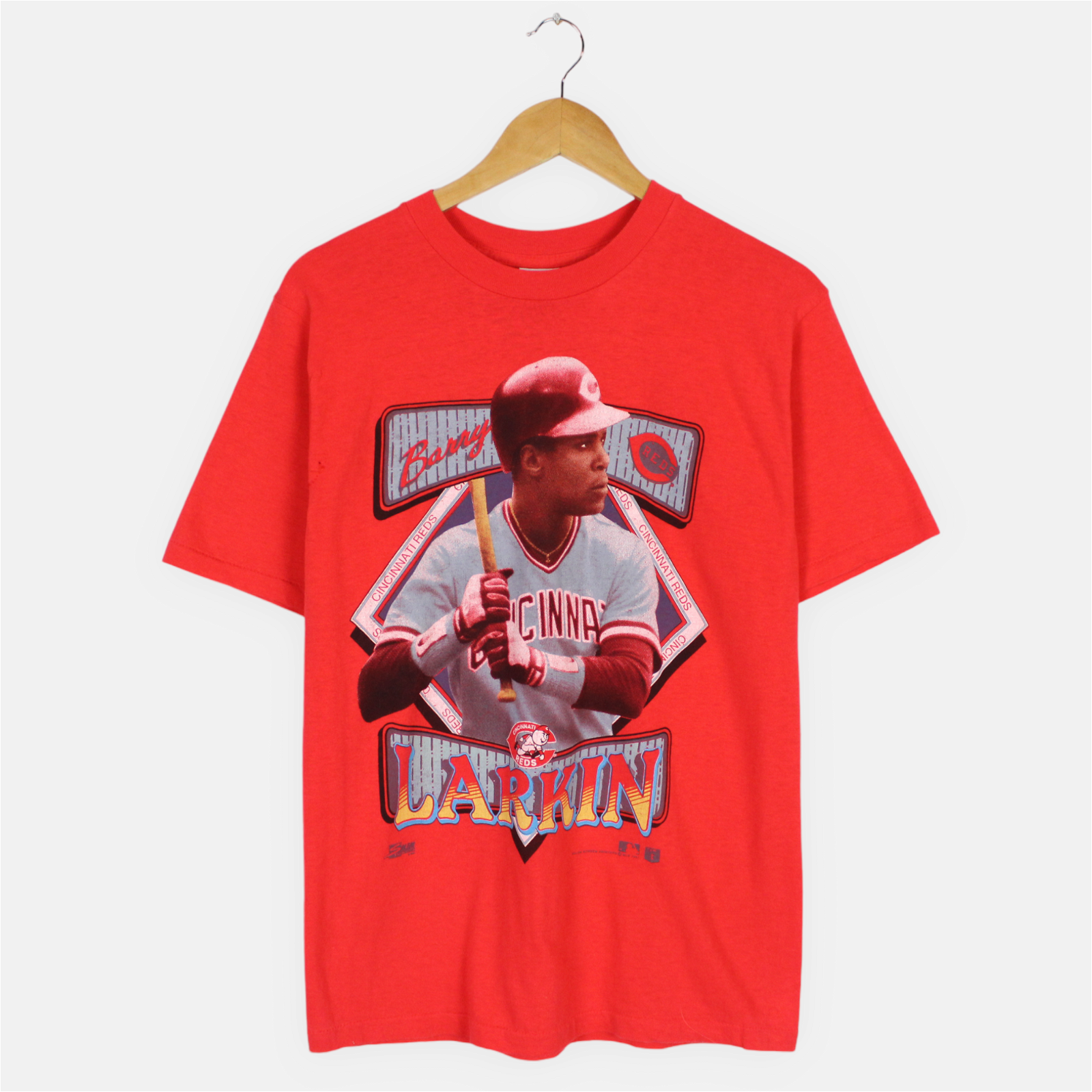 Vintage 1991 Barry Larkin Cincinatti Reds MLB Tee - M - AL Vintage