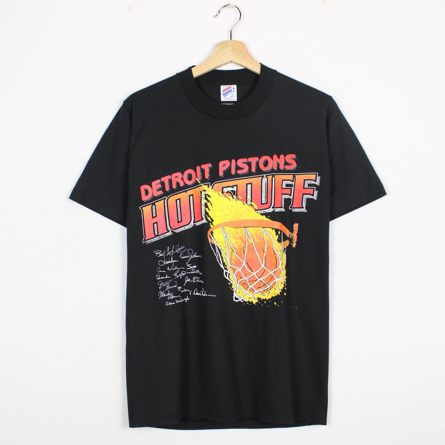 Vintage 1990 Detroit Pistons NBA Tee - M