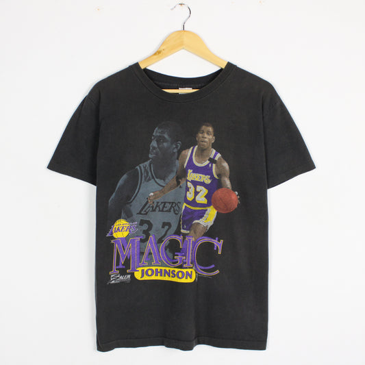 Vintage 1990 Magic Johnson Lakers NBA Tee - M