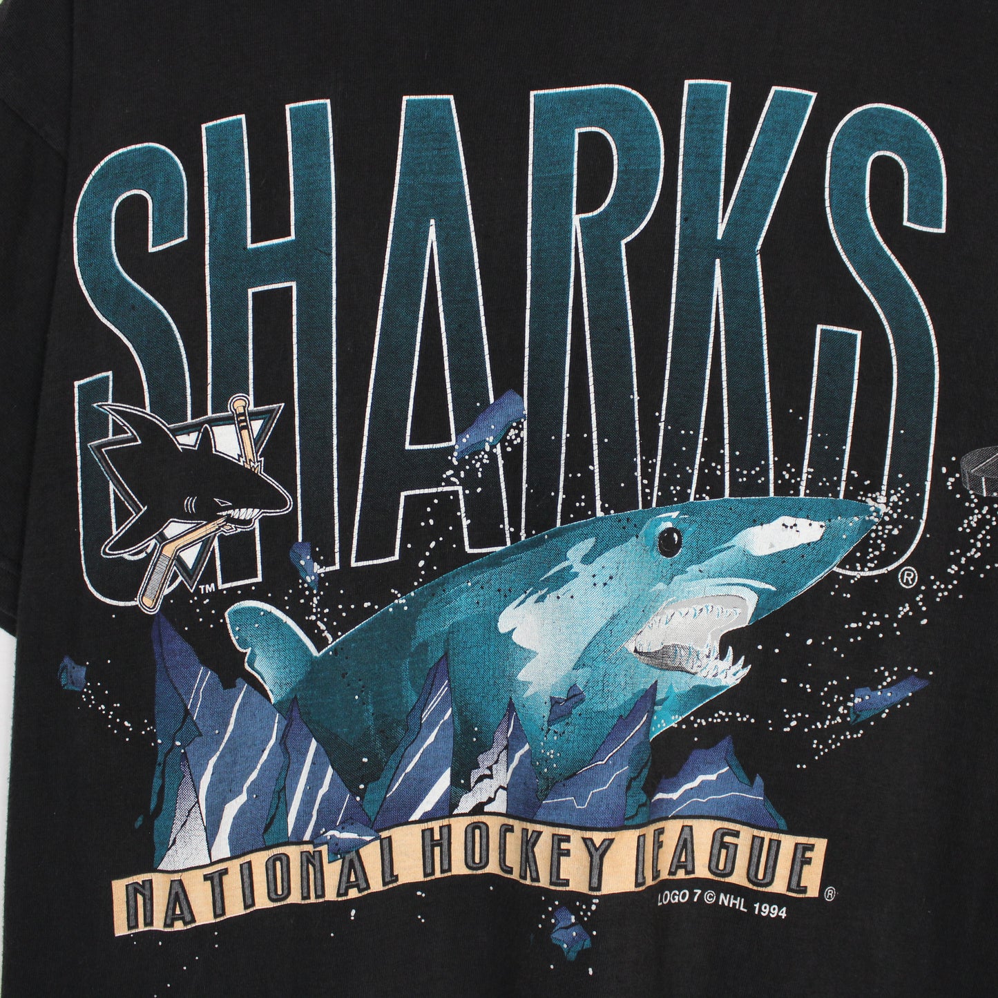 Vintage 1994 San Jose Sharks NHL Tee - L