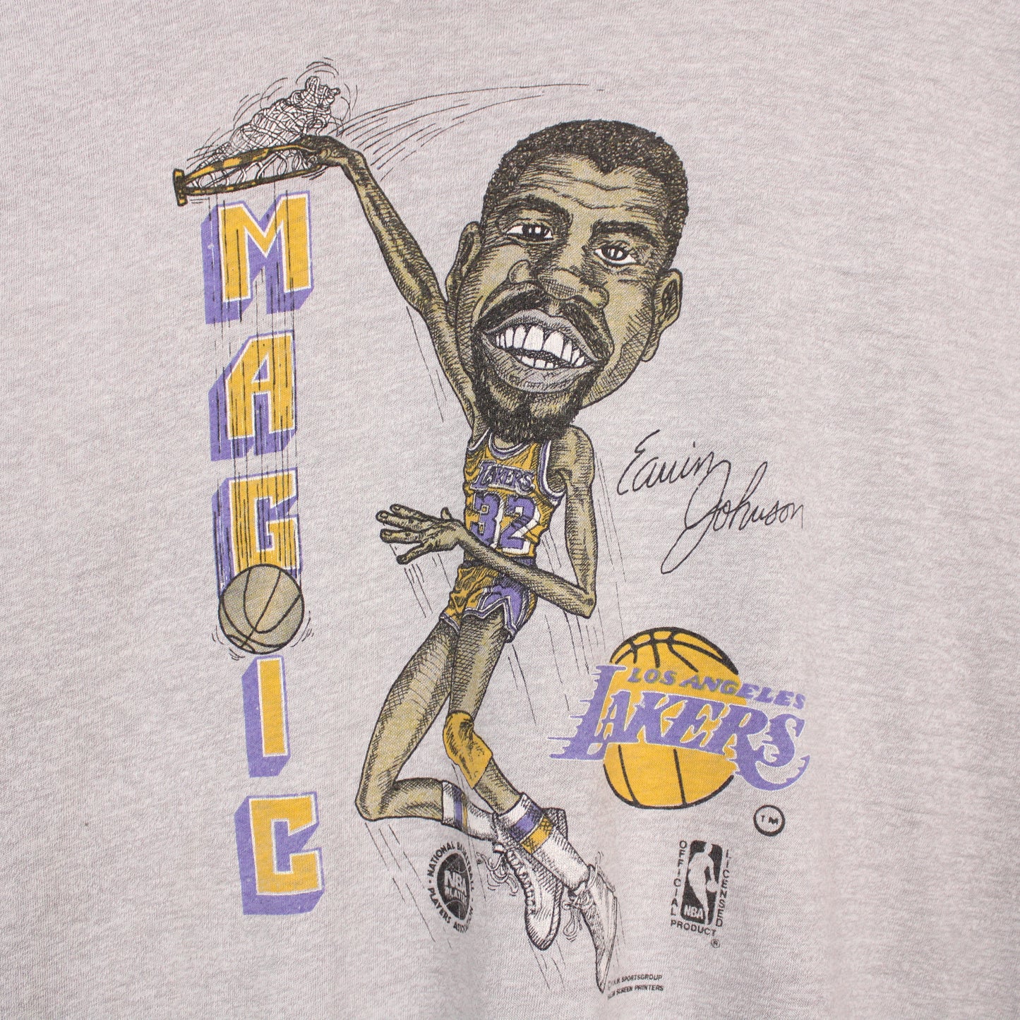 Vintage Magic Johnson LA Lakers NBA Tee - M
